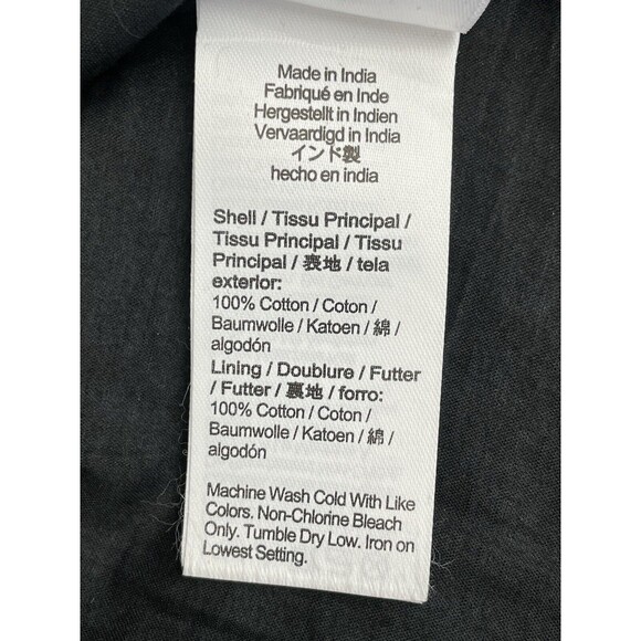 J. Crew Ruffle Sleeve Voile Dress Women's S Black 100% Cotton V-Neck A-Line - Picture 9 of 16